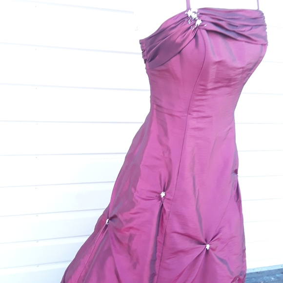 Barbiecore Prom Wedding Party Berry Pink strapless Princess ball gown Dress XS - Picture 14 of 16